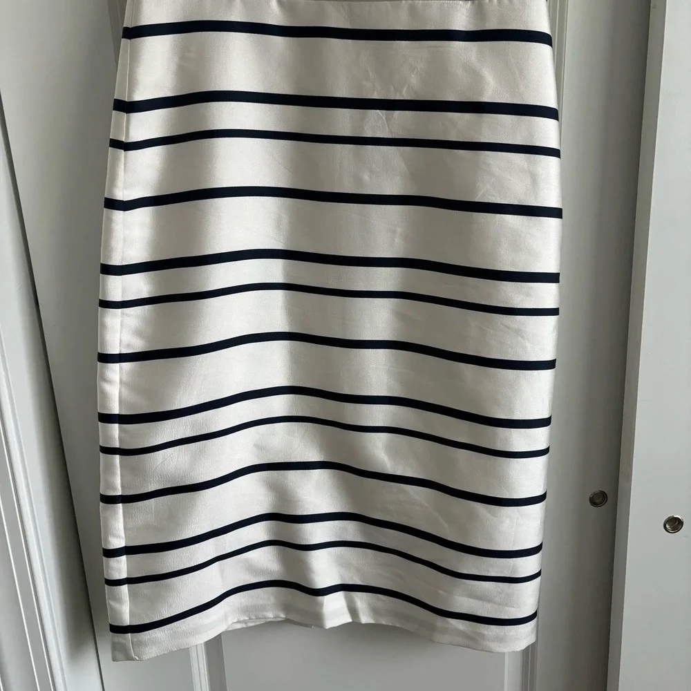 J. Crew Scoopneck Midi Dress in Jacquard Stripe